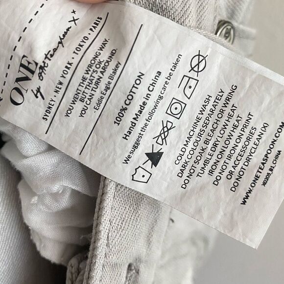 NWT One Teaspoon Trashed Free Birds Grey Skinny Distressed Low Rise Denim Siz 26 - Picture 11 of 14